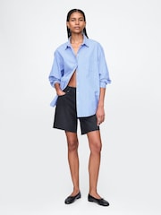Gap Black Mid Rise 90s Loose Denim Bermuda Shorts - Image 4 of 5