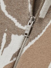 Reiss Mink Avery Reiss | Les 100 Ciels Jacquard Cardigan - Image 6 of 6