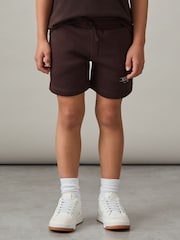 بني/Off White - شورت من مزيج القطن بطبعة خطوط جوية Hughes من Reiss - صورة 2 من 4