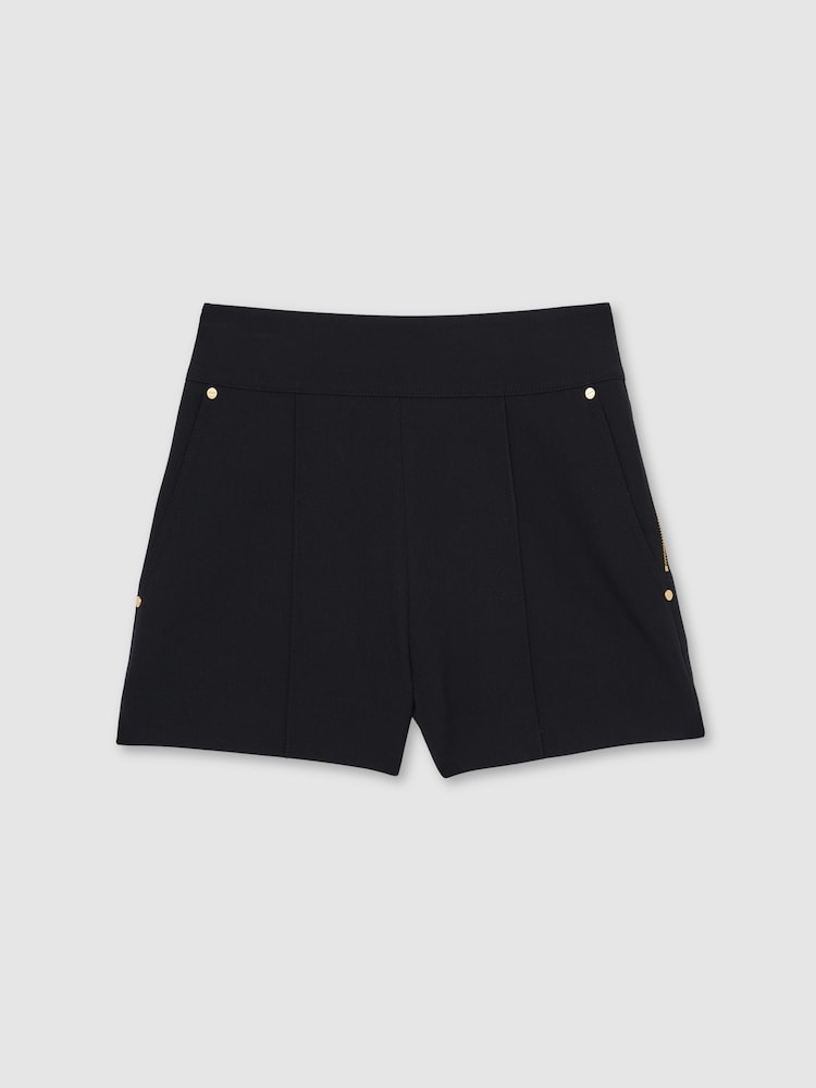 Reiss Navy Immie Stud-Detail Tailored Shorts - Image 2 of 7