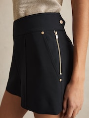 Reiss Navy Immie Stud-Detail Tailored Shorts - Image 4 of 7