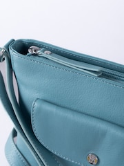 Lakeland Leather Blue Tarnly Cross-Body Bag - Image 5 of 5