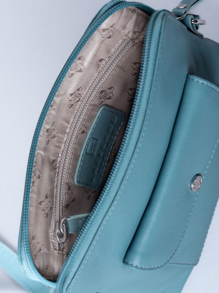 Lakeland Leather Blue Tirrill Cross-Body Bag - Image 5 of 5