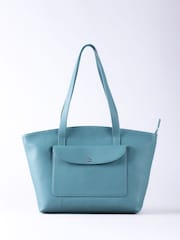 Lakeland Leather Blue Temple Tote Bag - Image 1 of 5