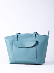 Lakeland Leather Blue Temple Tote Bag - Image 2 of 5