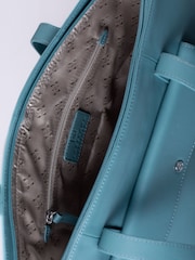 Lakeland Leather Blue Temple Tote Bag - Image 3 of 5