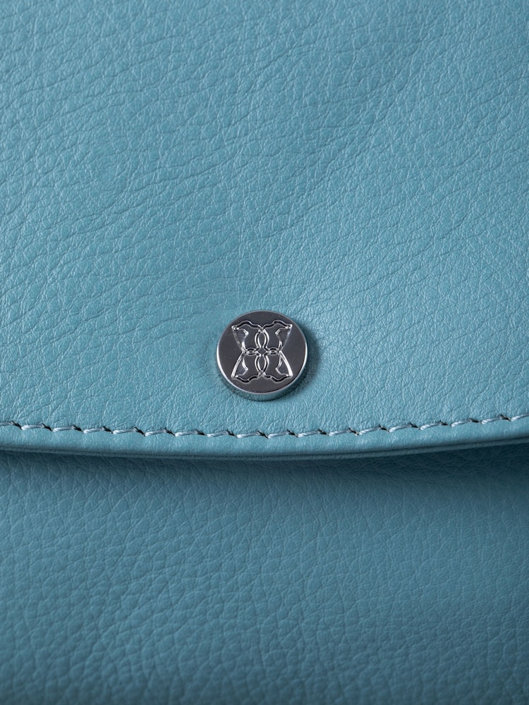 Lakeland Leather Blue Mini Tawns Flapover Bag - Image 4 of 4