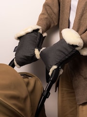Naturally Sheepskins Grey Lined Stroller Hand Mittens - Image 1 of 4