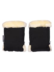 Naturally Sheepskins Black Lined Stroller Hand Mittens - Image 2 of 5