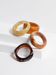 Jon Richard Red Amber Square Bangle - Image 3 of 3