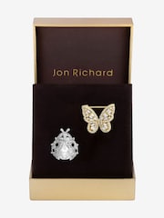 Jon Richard Silver Tone Bug Gift Boxed Brooches Pack Of 2 - Image 1 of 4