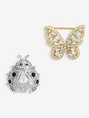 Jon Richard Silver Tone Bug Gift Boxed Brooches Pack Of 2 - Image 2 of 4