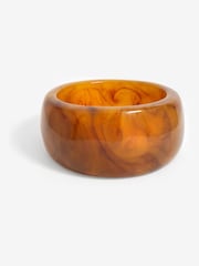 Jon Richard Orange Amber Marbled Wide Bangle - Image 1 of 3