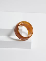 Jon Richard Orange Amber Marbled Wide Bangle - Image 3 of 3