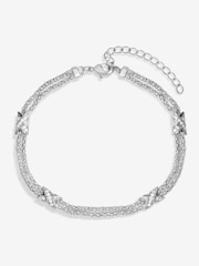 Jon Richard Silver Tone Mesh Kiss Bracelet - Image 1 of 3