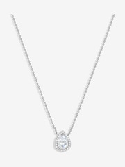 Jon Richard Silver Tone Cubic Zirconia Crystal Peardrop Pendant - Image 2 of 3