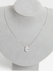 Jon Richard Silver Tone Cubic Zirconia Crystal Peardrop Pendant - Image 3 of 3