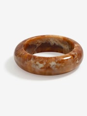 Jon Richard Brown Marbled Resin Bangle - Image 1 of 4