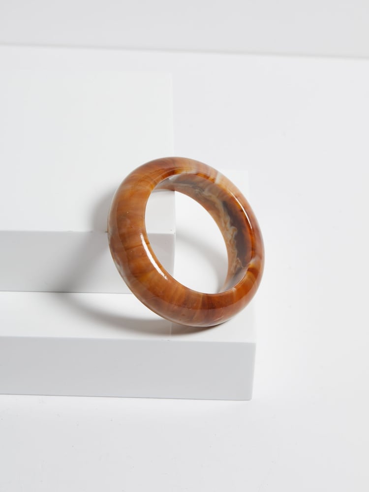 Jon Richard Brown Marbled Resin Bangle - Image 2 of 4