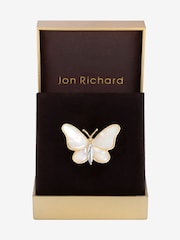 Jon Richard Gold Mother Of Pearl Butterfly Brooch Gift Boxes - Image 1 of 3