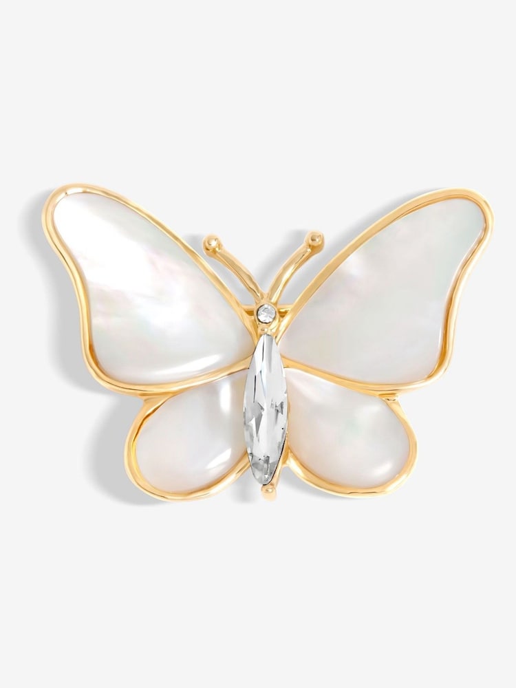 Jon Richard Gold Mother Of Pearl Butterfly Brooch Gift Boxes - Image 2 of 3