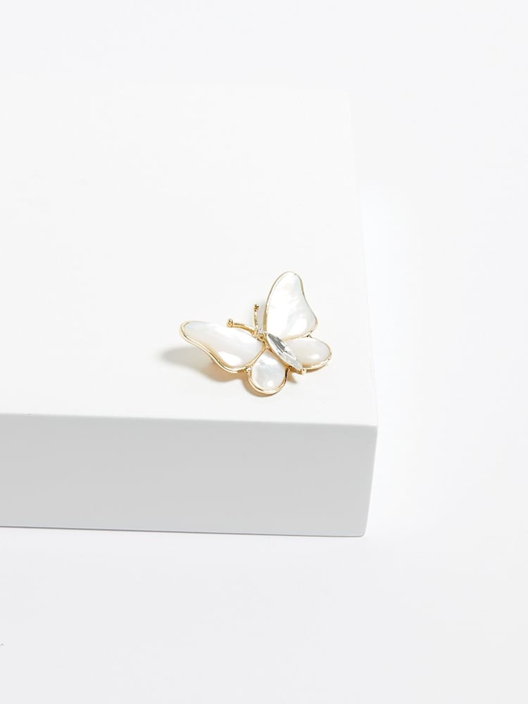 Jon Richard Gold Mother Of Pearl Butterfly Brooch Gift Boxes - Image 3 of 3