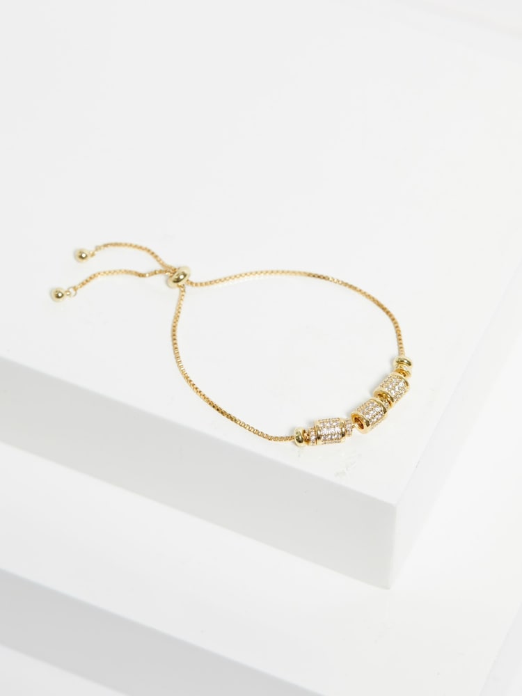 Jon Richard Gold Tone Pave Charm Toggle Bracelet - Image 2 of 4 Jon Richard Gold Tone Pave Charm Toggle Bracelet - Image 2 of 4