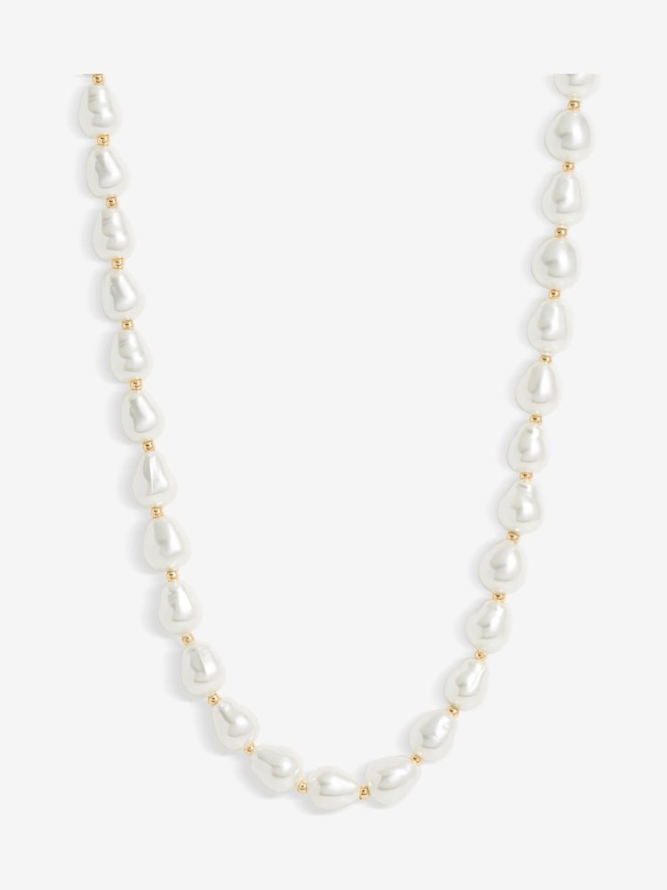 Jon Richard Gold Tone Semi Precious Pearl Bead Necklace - Image 1 of 3