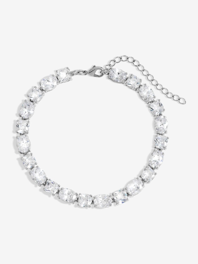 Jon Richard Silver Tone Cubic Zirconia Mixed Stone Bracelet - Image 2 of 3