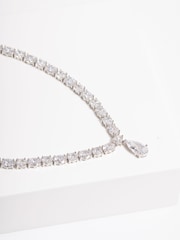 Jon Richard Silver Tone Cubic Zirconia Mixed Stone Peardrop Allway Necklace - Gift Boxed - Image 3 of 3