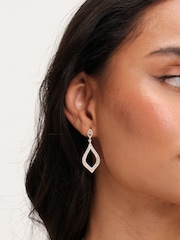 Jon Richard Gold Tone Cubic Zirconia Open Pear Earrings - Image 3 of 3