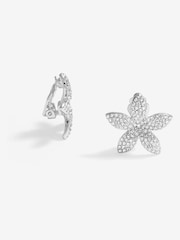 Jon Richard Gold Tone Pave Floral Earrings - Image 1 of 3
