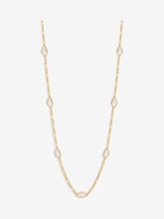 Jon Richard Gold Tone Chain Shell Station Necklace - Image 1 of 3