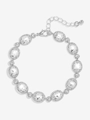 Jon Richard Silver Tone Crystal Halo Bracelet - Image 1 of 2
