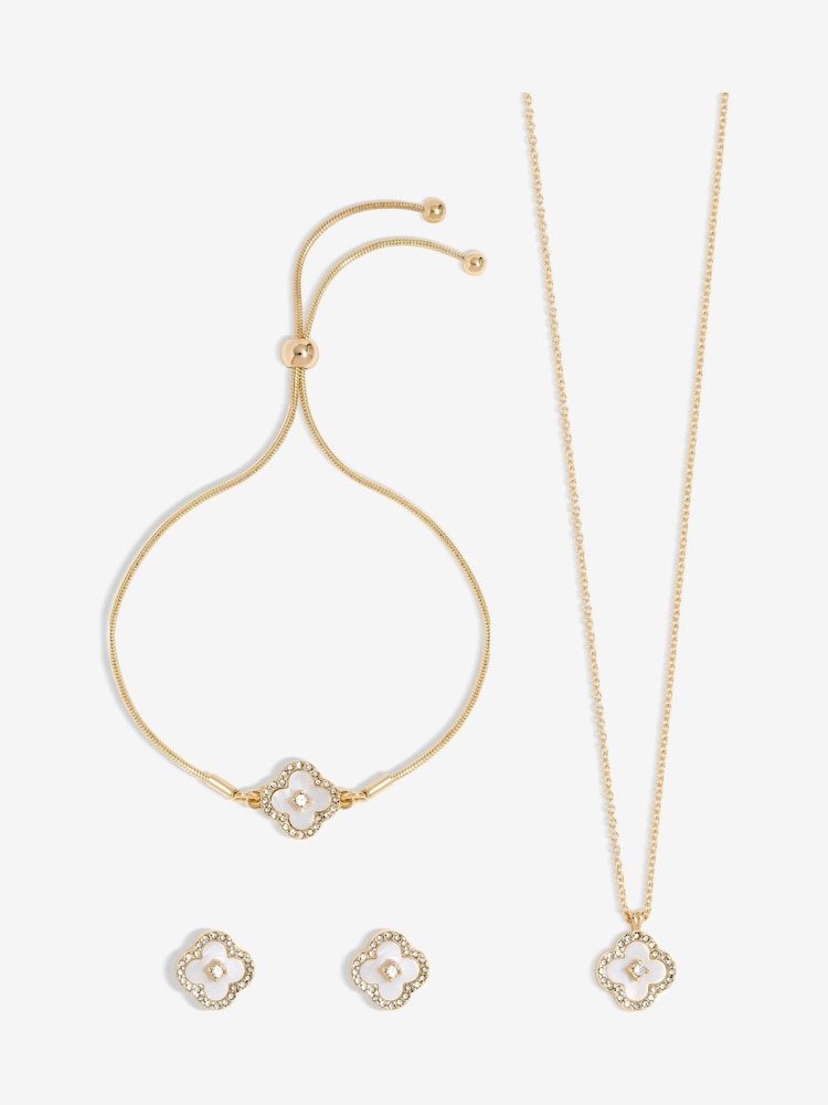 Jon Richard Tone Crystal Clover Trio Set - Imagem 1 de 4