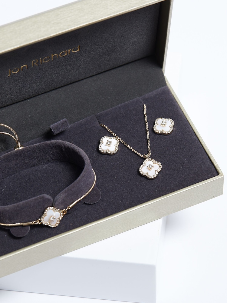 Jon Richard Tone Crystal Clover Trio Set - Imagem 2 de 4
