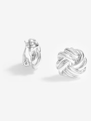 Jon Richard Gold Tone Polished Knot Clip Earrings - Image 3 of 3