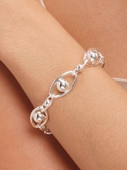 Jon Richard Silver Tone Polished Orb Chain Bracelet - Image 2 of 3