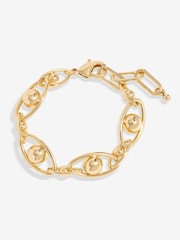 Jon Richard Gold Tone Polished Orb Chain Bracelet - Image 1 of 3