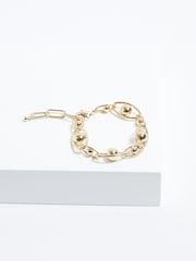Jon Richard Gold Tone Polished Orb Chain Bracelet - Image 2 of 3
