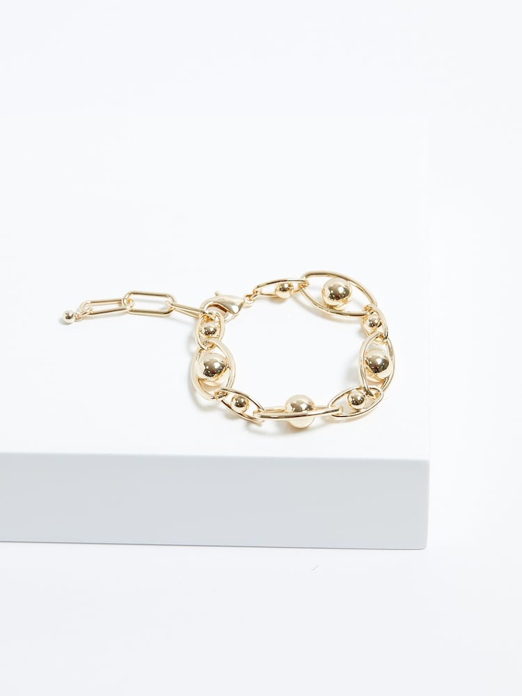 Jon Richard Gold Tone Polished Orb Chain Bracelet - Image 2 of 3
