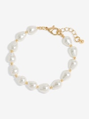 Jon Richard Gold Tone Semi Precious Pearl Bead Bracelet - Image 1 of 3