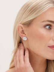 Jon Richard Silver Tone Cubic Zirconia Baguette Stud Clip Earrings - Image 2 of 3