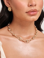 Jon Richard Gold Tone Polished Orb Chain Necklace - Image 2 of 4