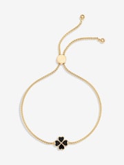 Jon Richard Gold Tone Jet Enamel Heart Clover Toggle Bracelet - Image 1 of 3