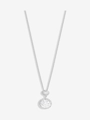 Jon Richard Silver Tone Cubic Zirconia Micro Pave Oval Gift Boxed Pendant - Image 3 of 3