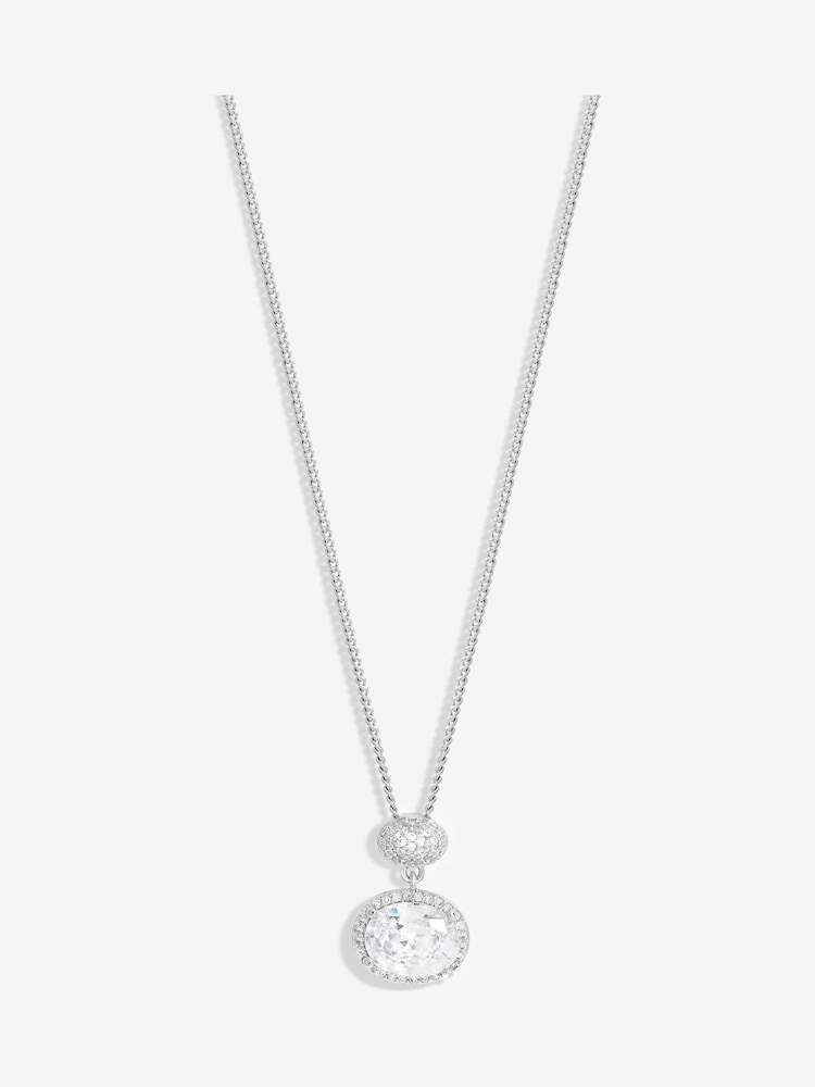 Jon Richard Silver Tone Cubic Zirconia Micro Pave Oval Gift Boxed Pendant - Image 3 of 3