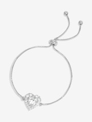 Jon Richard Silver Tone Cubic Zirconia Heart Toggle Gift Boxed Bracelet - Image 4 of 4