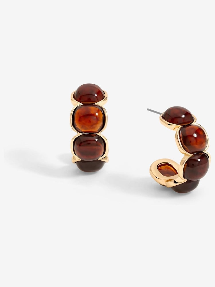 Jon Richard Gold Tone Resin Hoops - Image 1 of 1