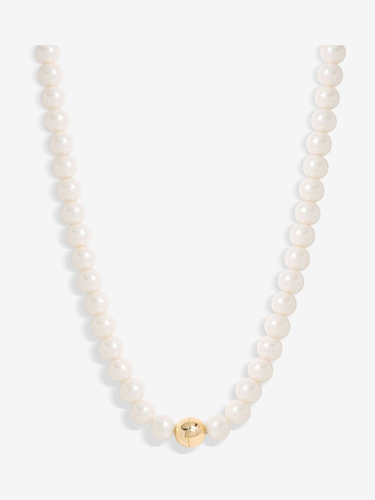 Jon Richard Gold Tone Magnetic Pearl Necklace - Image 1 of 3